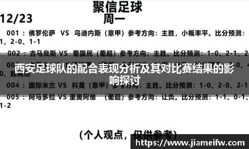 西安足球队的配合表现分析及其对比赛结果的影响探讨